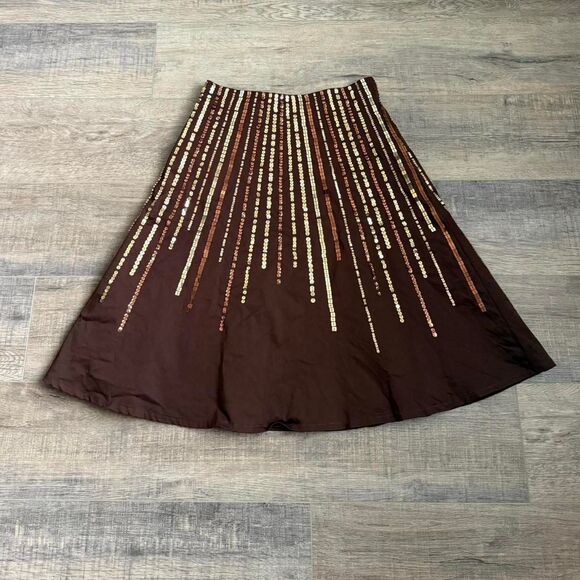 Haven Bleu 2000s A line Sequin skirt Size Small - Picture 3 of 4